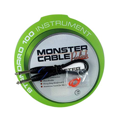 Cabo para instrumento/pedal P10 / P10 mono com 20 cm | Standard 100 Instrument | Monster Cable | S100-I-75 - R$ 34,32