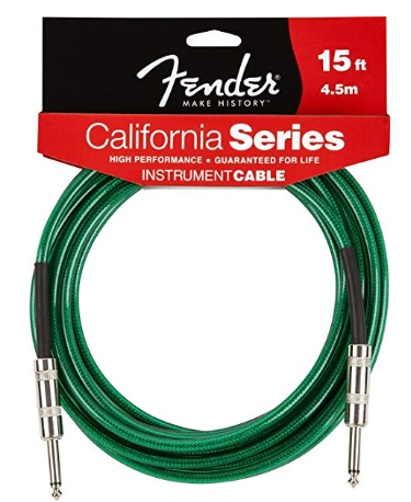Cabo para Instrumentos P10 X P10 4,5M California Series Verde Fender - R$ 85,21