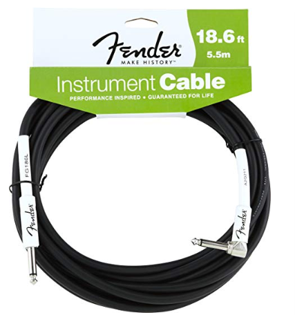 Cabo para Instrumentos P10 X P10 (90O) 5,5M Performance Series Preto Fender - R$ 196,45