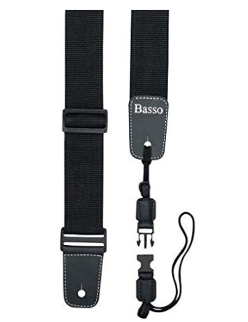 Correia Para Violão, Guitarra E Baixo Qr-v04 Preta - R$ 35,25