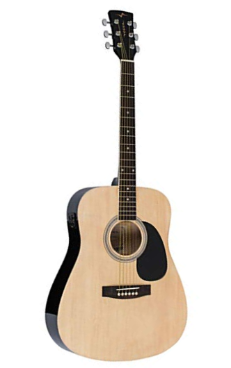Violão 6 Cordas Aço Folk Elétrico - VCK 380 NT Vogga - R$ 602,56
